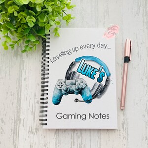 Personalised Notebook | Gaming Notebook | A5 | Personalised Gift | Journal | Notes | Gamer | Stocking Fillers | Gaming | Controller