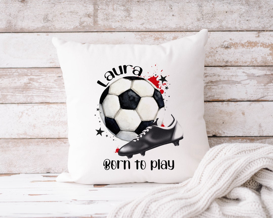 Personalised Football Cushion Cover Bedroom Gifts Etsy UK