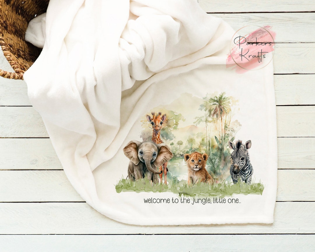 Personalised Blanket | Safari Blanket | Baby Gift | Custom Blanket ...
