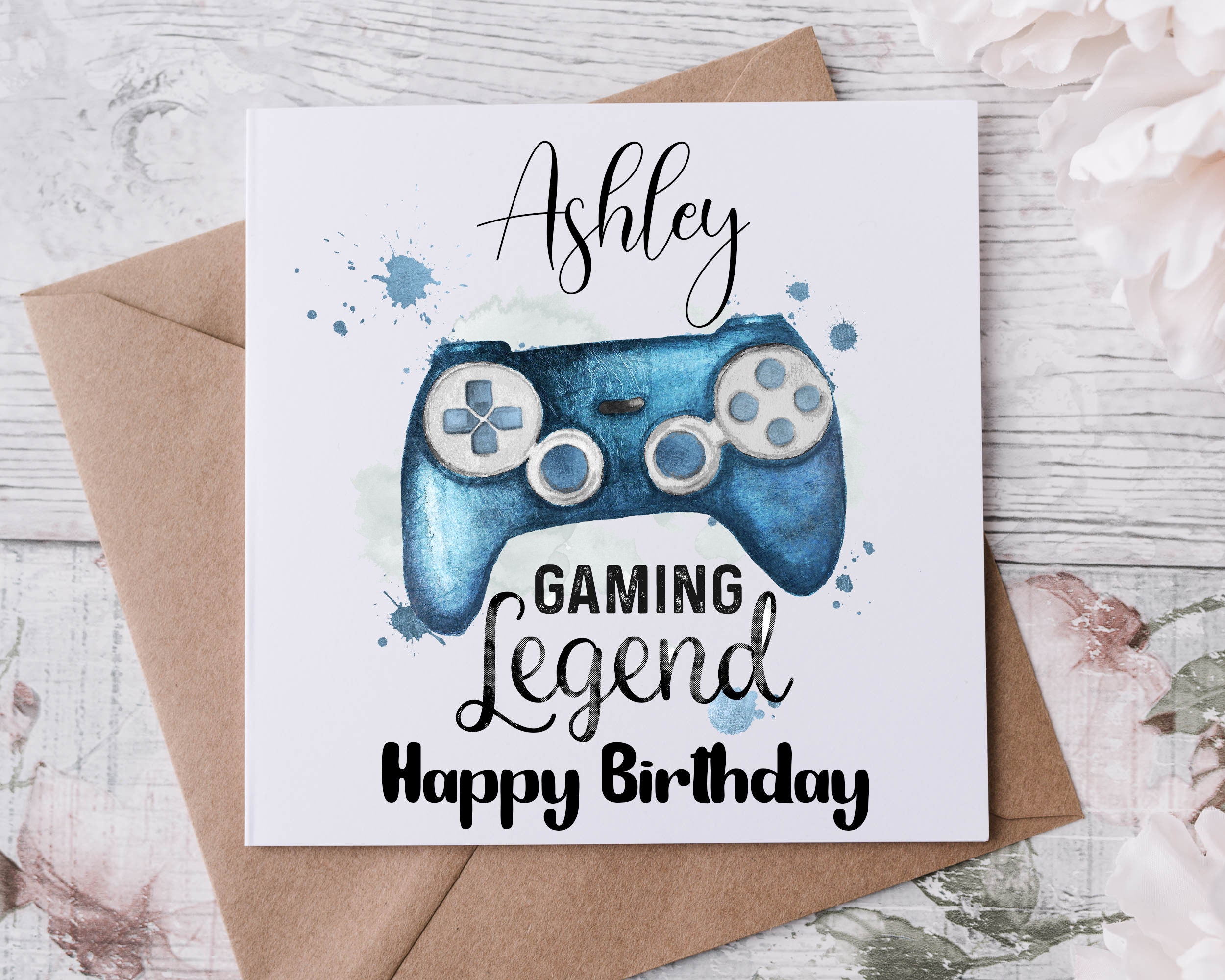 Gamer Card Example Personalised Cards | Birthday | Gaming | Cards | Gamers | Gaming ...