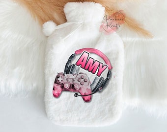 Gaming Hot Water Bottle Personalised Games Controller - UK