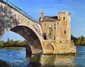 Medieval bridge Pont Saint Benezet. Avignon, France.