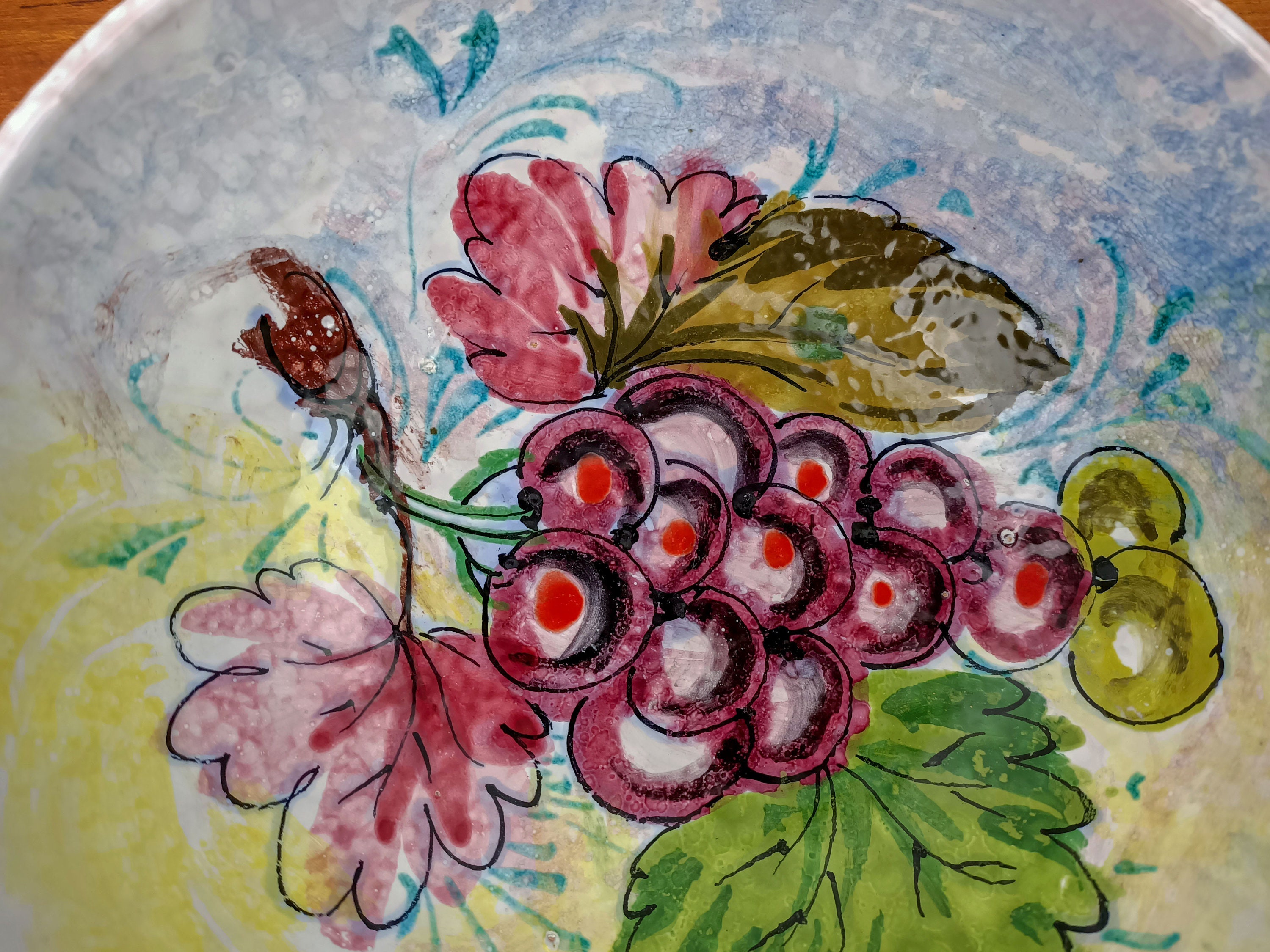 Mid Century HandPainted Italian Fruit Bowl Vintage Italian Etsy