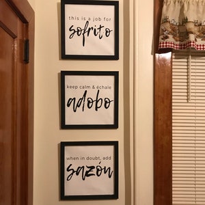 Set of 3 Kitchen Signs