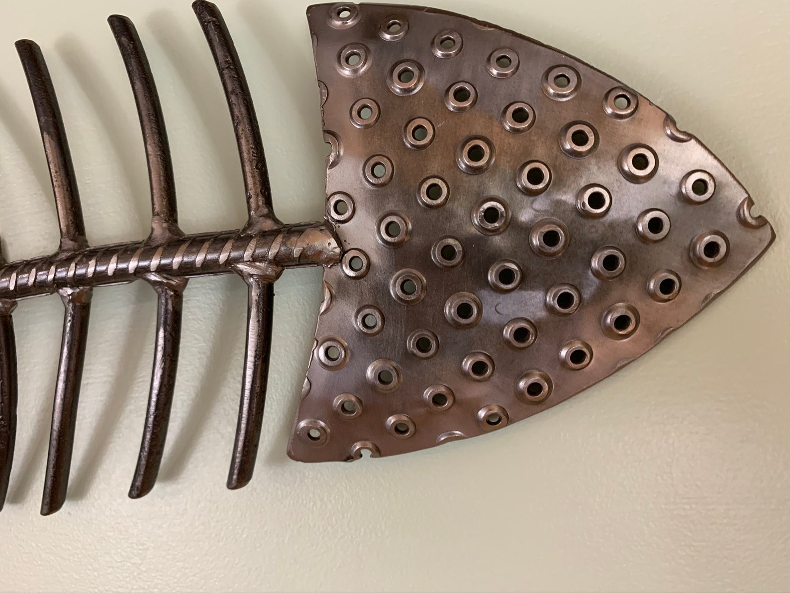 Fish Bones Metal Artwork Upcycled Steel Etsy