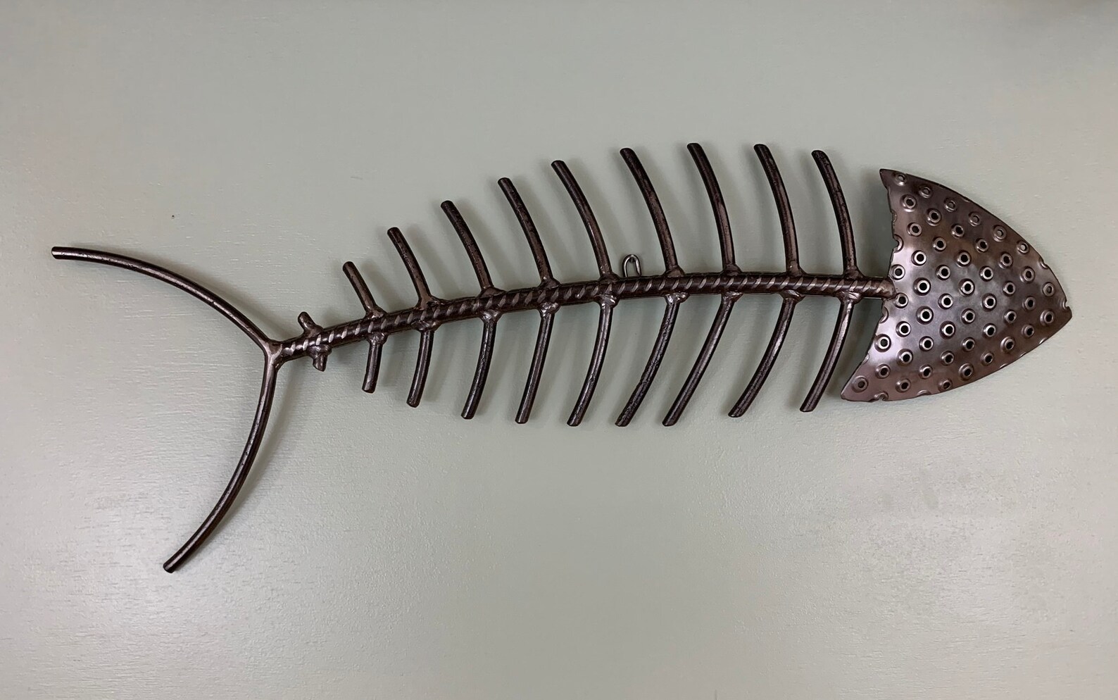 Fish Bones Metal Artwork Upcycled Steel Etsy