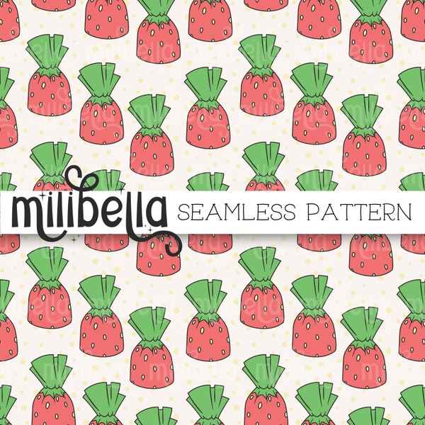 Strawberry Hard Candy, Dot, Candies, Seamless Pattern, Seamless File, Repeating Pattern, Surface Pattern, Fabric Pattern, Background