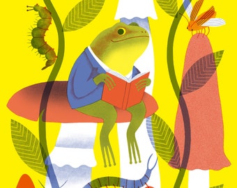 Reading Frog print