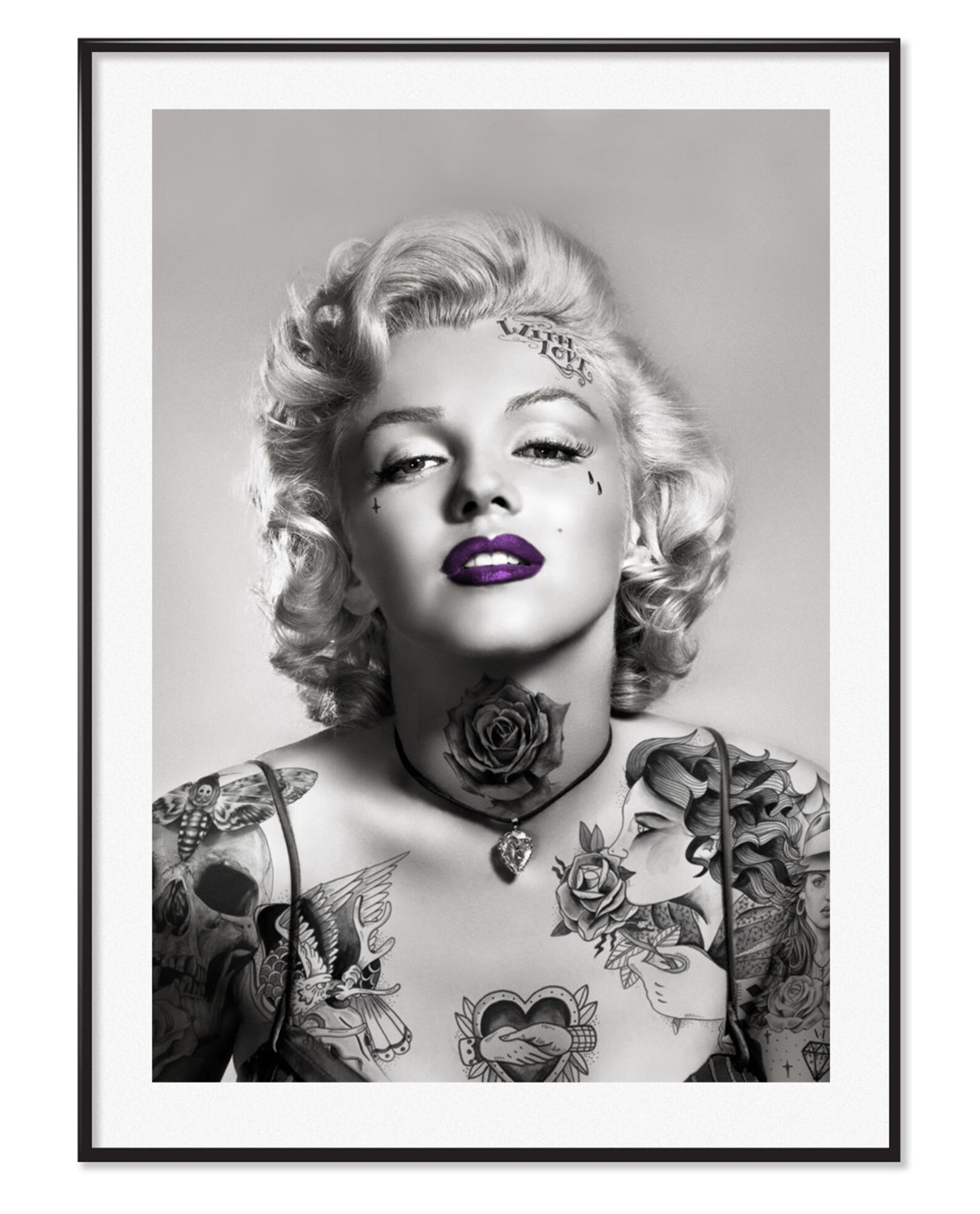 Marilyn Monroe Tattoo Art Print - Etsy