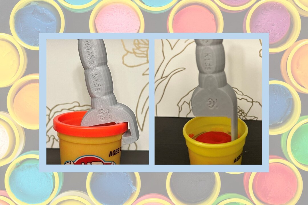 Playdough Jar Helpers Kids Opener Helper and Scooper Helper Silver Etsy