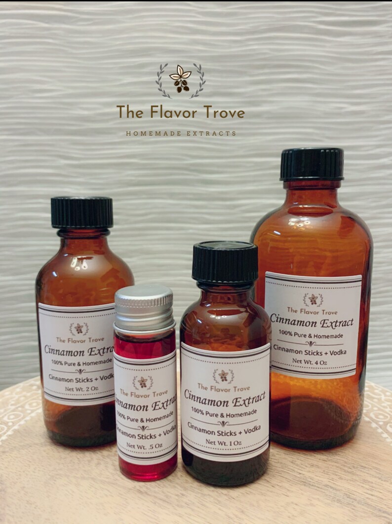 Homemade Cinnamon Extract Made With Vodka .5fl Oz 1 Fl Oz 2 Etsy
