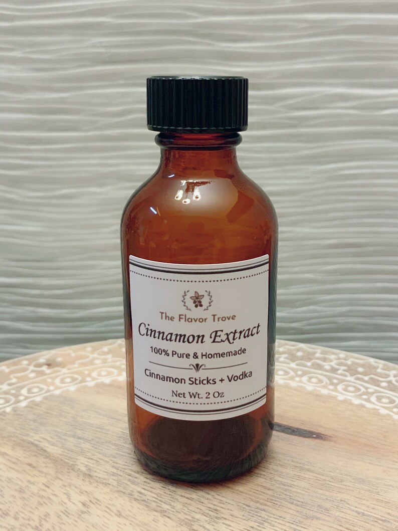 Homemade Cinnamon Extract Made With Vodka .5fl Oz, 1 Fl Oz, 2 Fl Oz, 4