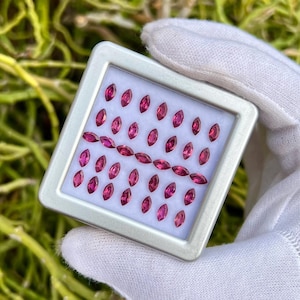 Amazing Rhodolite Garnet Marquise Faceted Top Quality 3X6MM Natural Pink Rhodolite Garnet Calibrated - 10.50 Carat