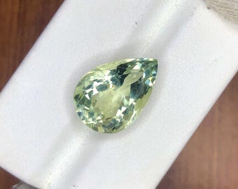 AAA grüner Amethyst Edelstein: natürliche Birnenform, 8.30 Karat (17X12X8MM)