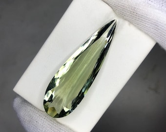AAA Grüner Amethyst Tropfen Edelstein: 18.00 Karat Naturstein 40X13X6MM