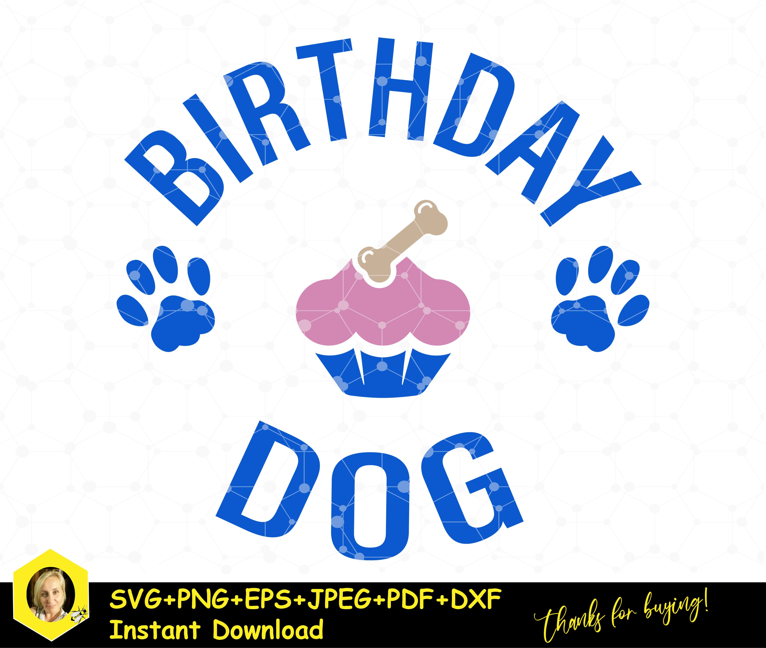 Birthday Dog svg dog paw svg dog svg svg for shirts cup mug | Etsy
