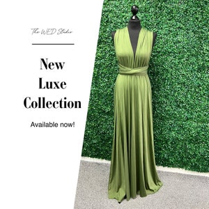 Olive Infinity Bridesmaid Dress, Twist Wrap Bridesmaid Dress, Maxi Dress, Olive Multiway Dress, Convertible Bridesmaid Dress image 10