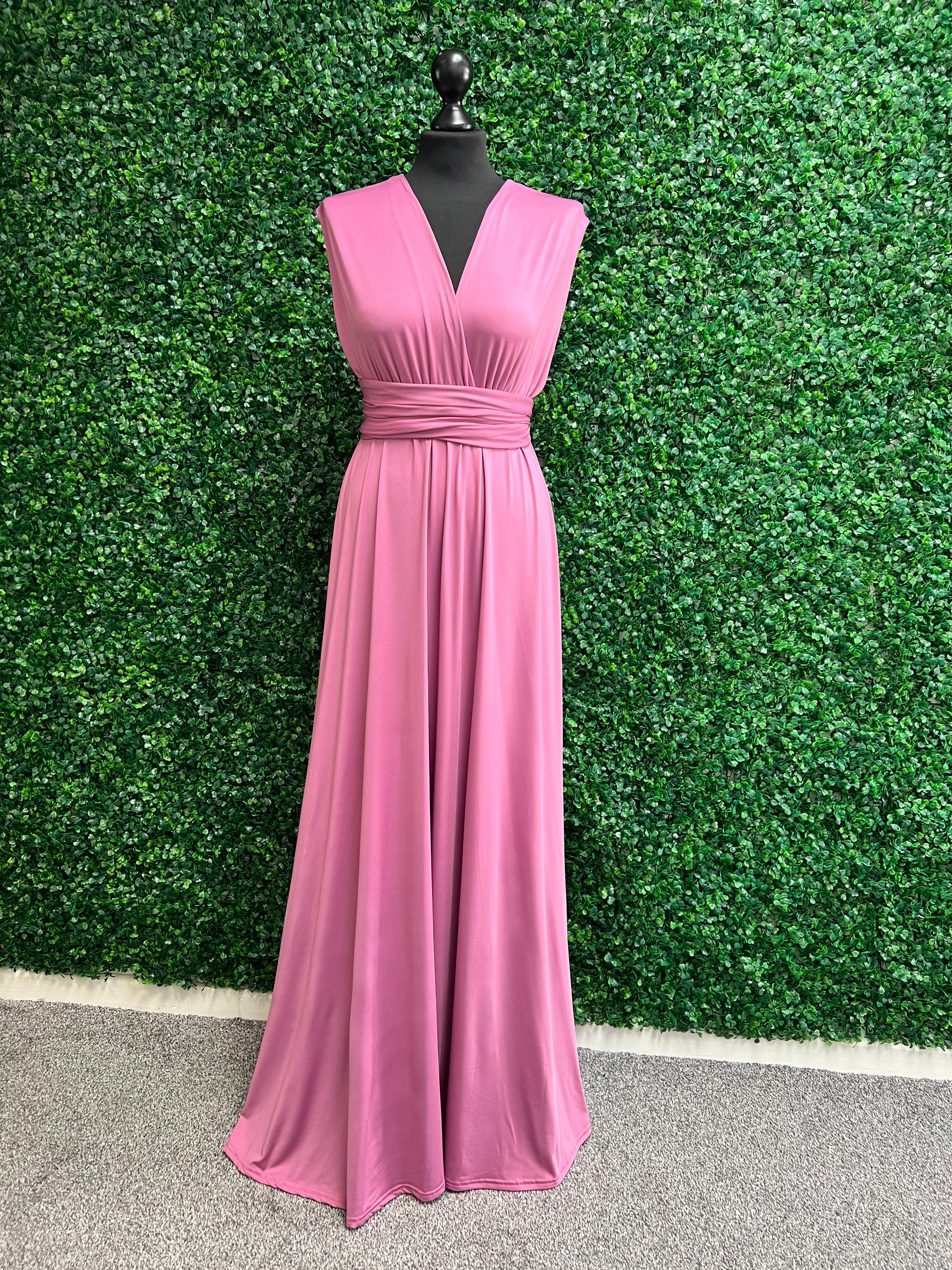 twist top bridesmaid dress Twist Wrap Convertible Maxi Bridesmaid Dress In Hunter Green