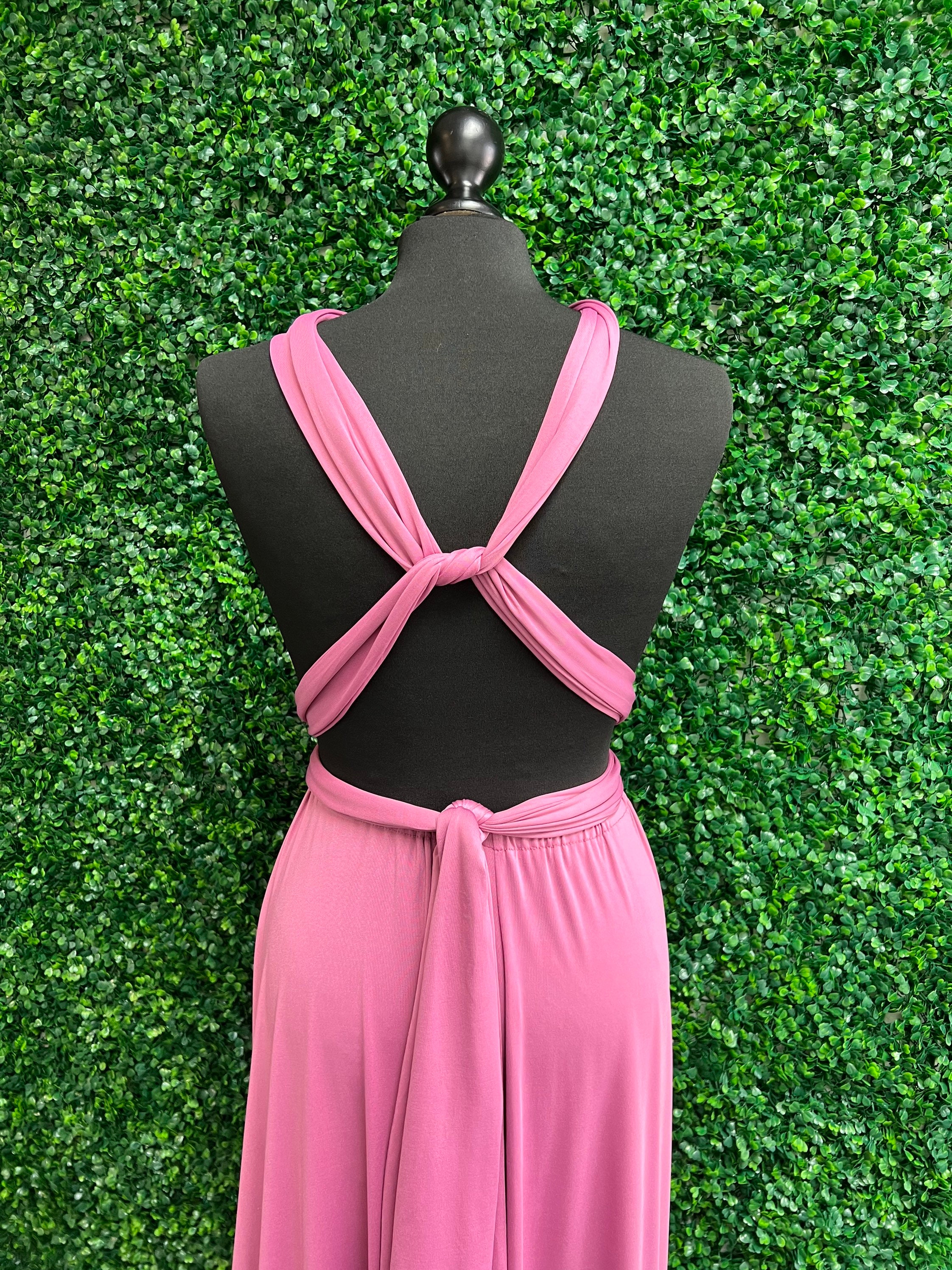 twist top bridesmaid dress Twist Wrap Convertible Maxi Bridesmaid Dress In Hunter Green