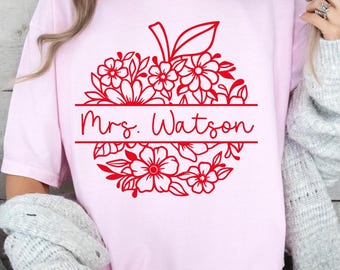 Personalized Comfort Colors Teacher Shirt: Custom Back to School Gift