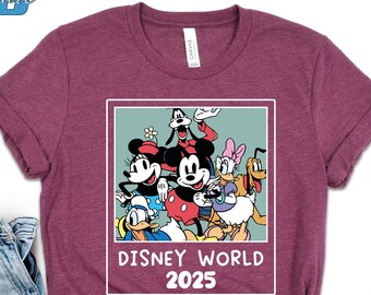 Retro Disney Mickey and Friends T-Shirt, Disneyland Trip 2025