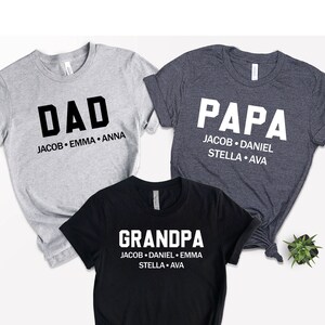 Personalized Grandpa Shirt: Custom Grandchildren Names Tee