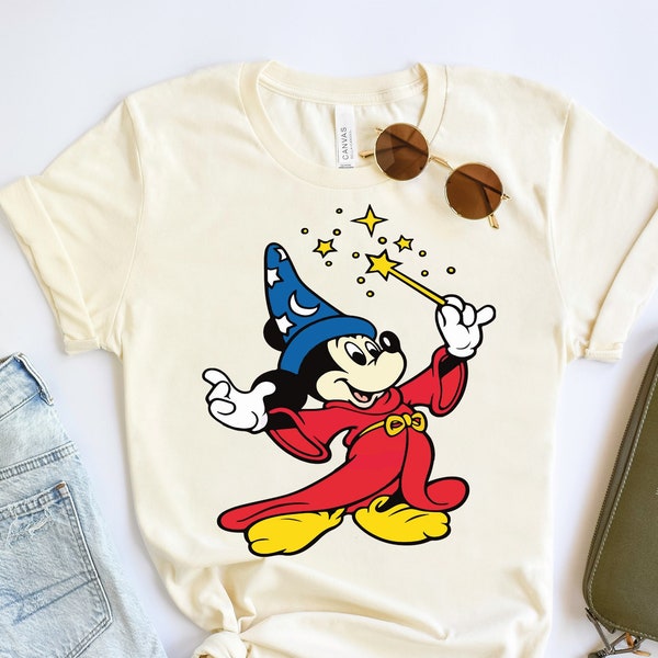 Disney Fantasia Sorcerer Mickey Mouse Magic Wizard Shirt, Vintages Mickey Mouse Wizard Tee, Walt Disney Wizard Tee, Mickey Mouse Disney Tee