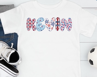 Personalized 4th of July Kids Shirt: Custom USA Tee