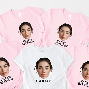 Matching Birthday Party Group Shirt, Custom Face Birthday Matching Tee, Custom Face Birthday Shirt, Personalized Birthday Photo Shirts Gift