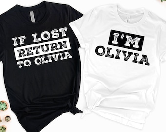 Funny Couple Shirts: Customizable Matching "If Lost Return To Babe" Design