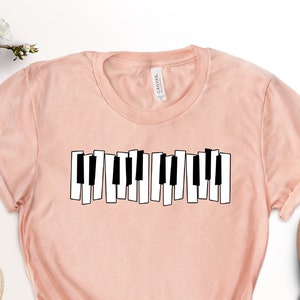 Piano Keyboard Shirt, Musician Pianist Music Teacher Gift, Piano Lover Shirt, Piano Player Shirt, Music Notes Shirt, Orchestra Shirt