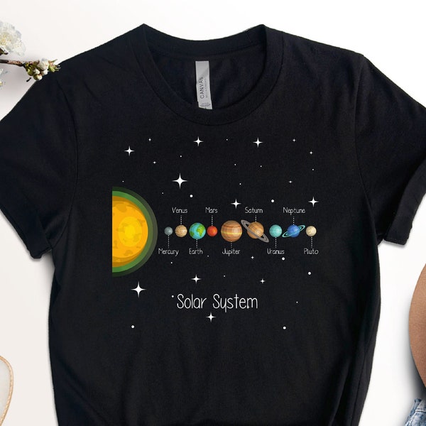 Solar System Shirt, Space Gift, Outer Space Shirt, Planets Shirt, Astronaut Space Stars Shirt, Space Lover Gift, Planet Earth Galaxy Shirt