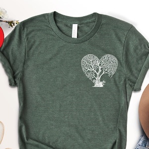 Tree Heart Pocket T-Shirt: Nature Lover Gift