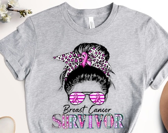 Breast Cancer Survivor Shirt: Awareness Ribbon Tee, Cancer Support Gift