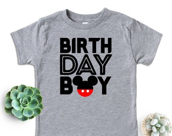 Mickey Birthday Boy Shirt, Disney Kids Tee