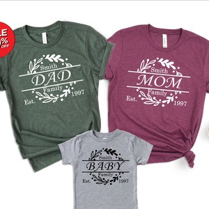 Personalized Family Last Name & EST. Year Matching Shirts