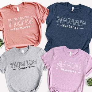 Custom Mascot Team Shirt: Personalized School Spirit Gift