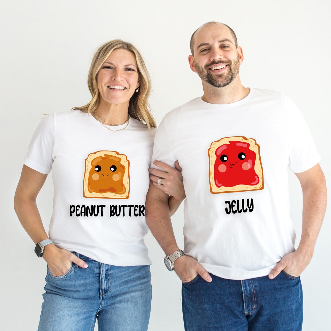 Cute Peanut Butter and Jelly Toast Couple Matching Shirt,cute Food