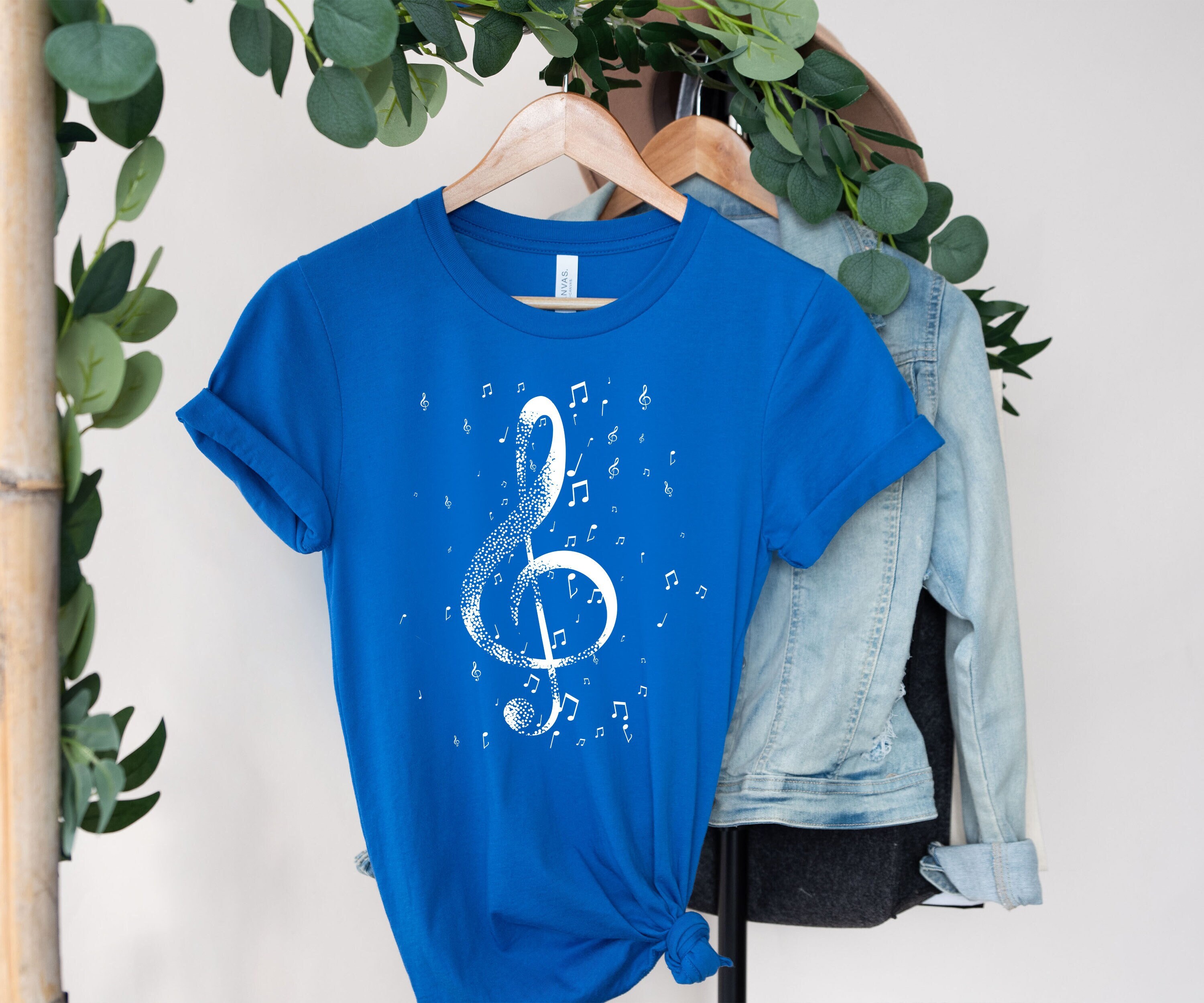 Music Notes Tee: Musician Gift, Piano Shirt