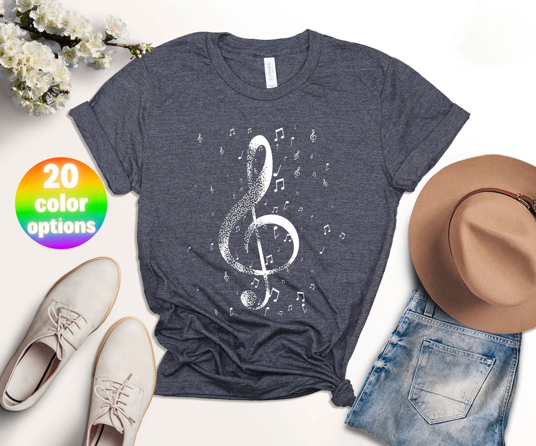 Music Note Shirt, Music Lover Shirt, Musical Gift, Music Tee, Spring
