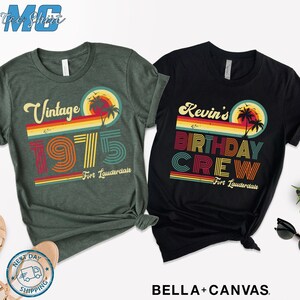 Vintage 1975 Birthday Crew Tee: Retro 50th Birthday Shirt