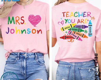 Personalized Teacher Shirt: Custom Name Back to School Tee