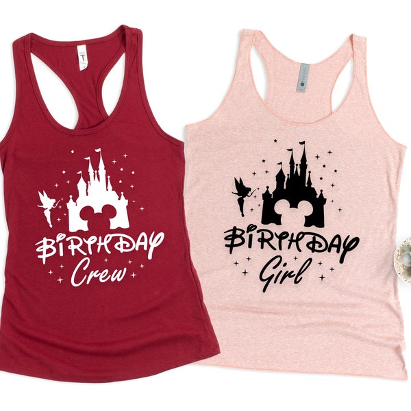 Birthday Girl Tank Top, Disney Birthday Tank Top, Disney Birthday Party, Birthday Group, Birthday Crew Squad Shirt, Family Birthday Tank Top