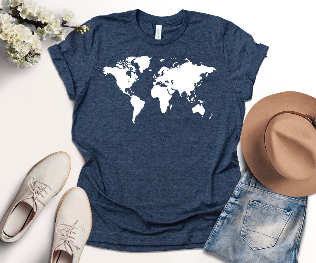 World Map Shirt, Travel Shirt, Adventure Tee, Traveler Gift, Travel