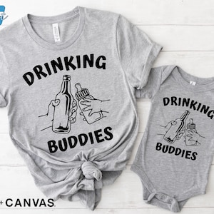 Drinking Buddies Shirt: Dad & Baby Matching Outfit
