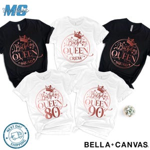 Birthday Queen Squad Shirts: Matching Party Crew Tees