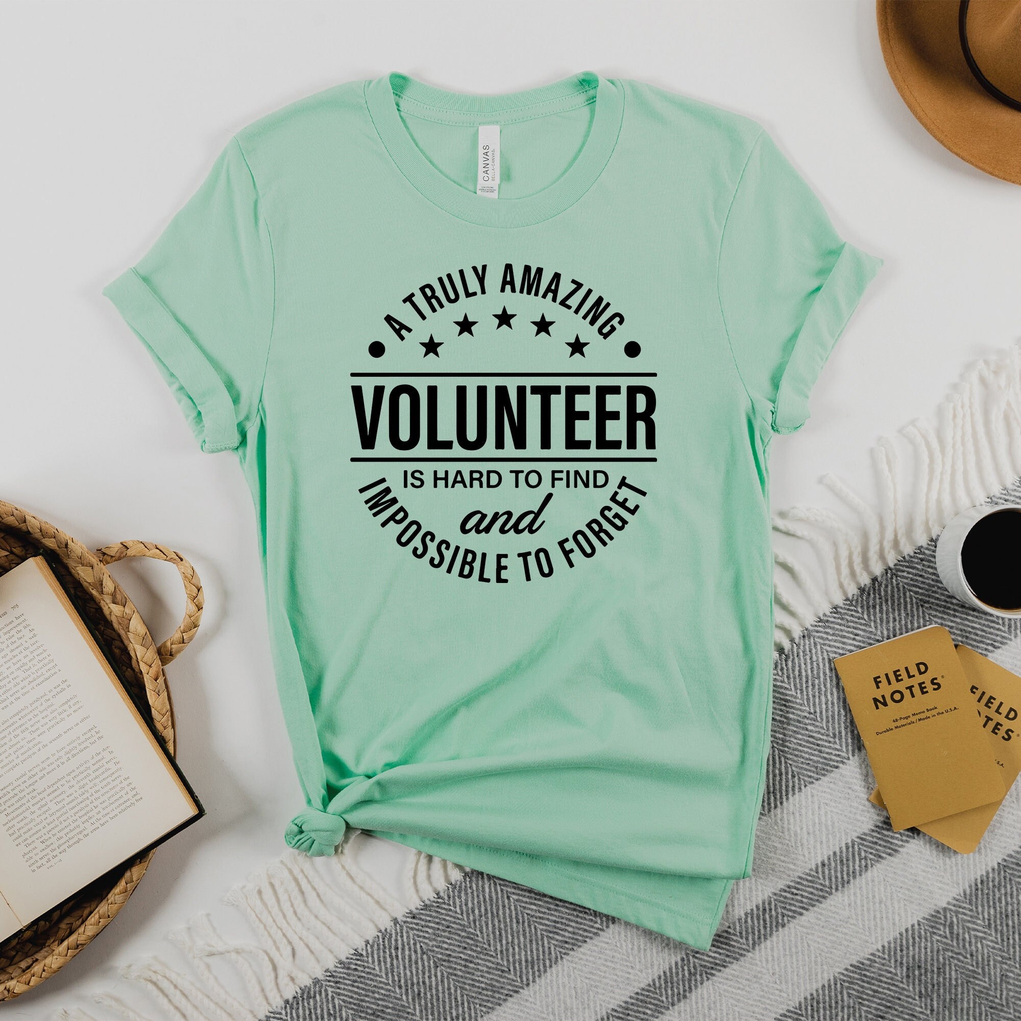 Volunteer Shirt, A Truly Amazing Volunteer Impossible to Forget, Volunteer Worker Tee, Statement Tee, Church Shirt, Custom Social Worker Tee