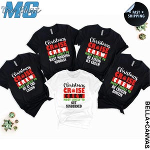 Custom Christmas Cruise Crew Shirt, Matching Family Vacation Tee