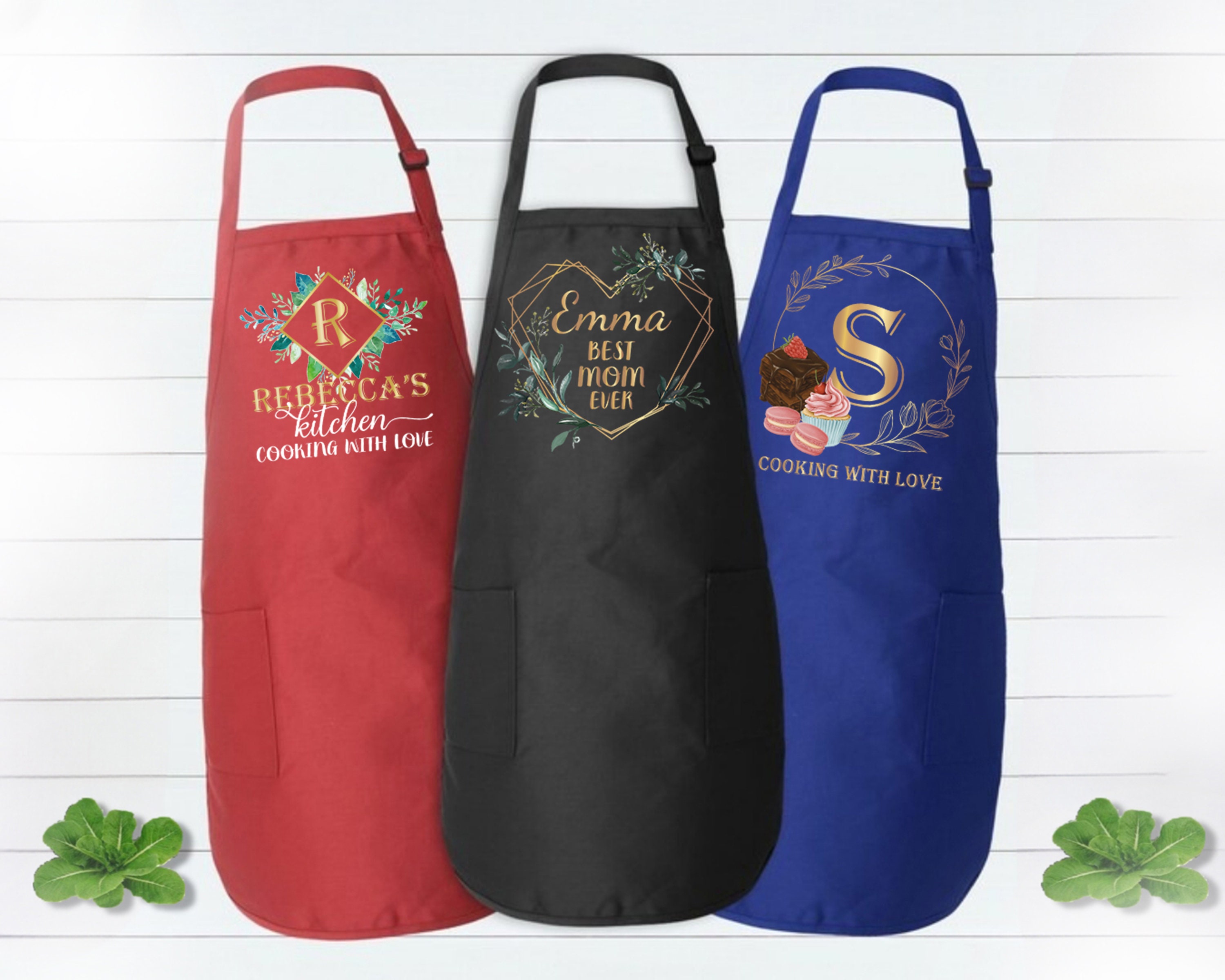 Personalized Floral Kitchen Apron: Custom Cooking Gift - Etsy