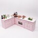 1:12 dollhouse miniature furniture accessories Mini kitchen cupboard sink cooking counter toy model kids collectible Gift